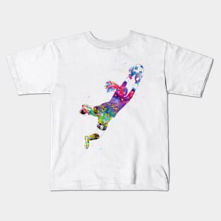 Soccer Player Girl Goalie Kids T-Shirt